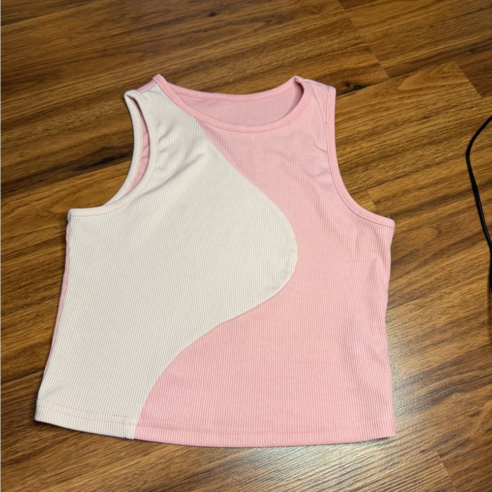 SHEIN Pink Ribbed Top